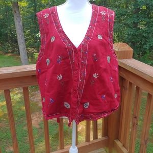 Womans embroidered vest